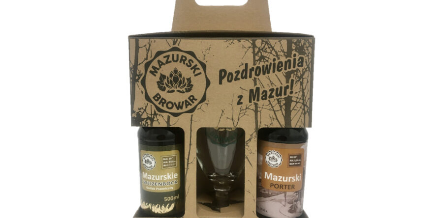 Piwopak z dwoma piwami i szklanką<br/>(piwa i szklanka do wyboru)